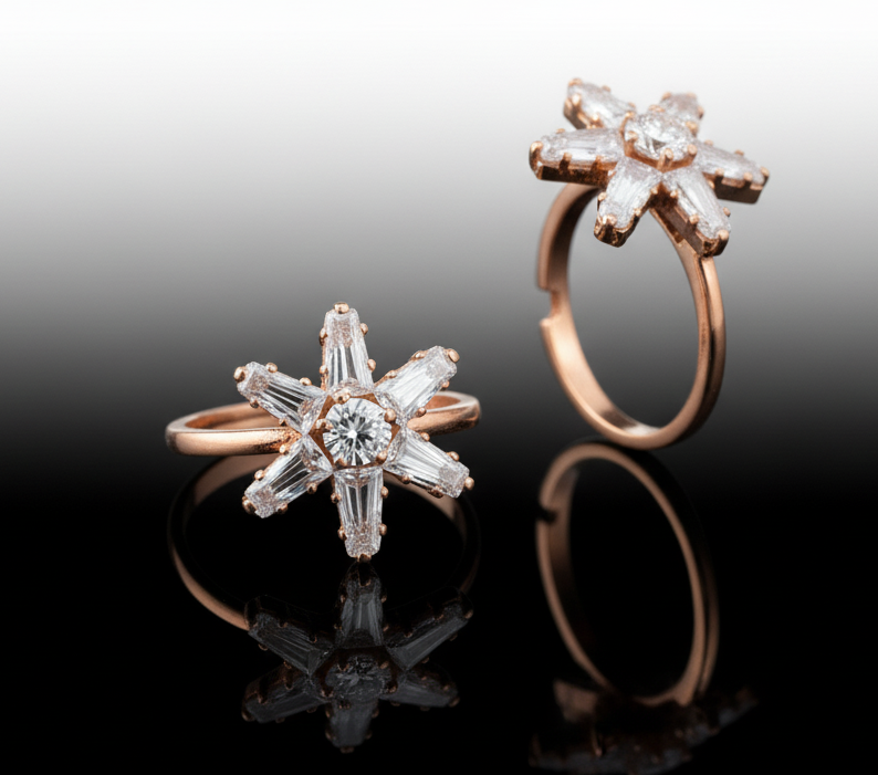 Sunburst/Star-Shaped Ring