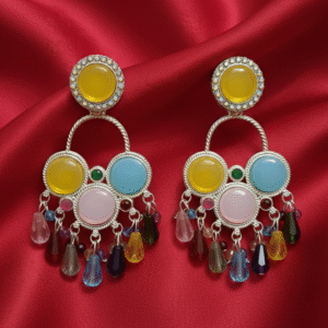 Bohemian Multi-Color Chandelier Earrings.